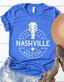 Nashville Music City Graphic Tee - Royal Blue