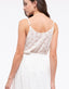 Fun Floral Lace Trim Cami - Dusty Blush