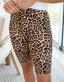 Cheetah Print Knit Biker Shorts