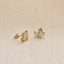 18k Gold Filled Vintage Lotus Flower Stackable Earrings