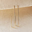18k Gold Filled Rectangle Shaped Earrings