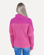 Turtleneck Chevron Knit Sweater - Fuchsia Pink