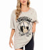 Oversized Nashville Music City Graphic Tee - Khaki