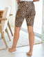 Cheetah Print Knit Biker Shorts