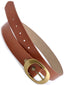 Sheila Trendy Oval Buckle Belt - Tan