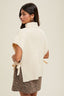 Turtle Neck Sweater Vest: Cream