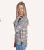 Stripe Dolman Color Block Sweater - Taupe/Grey