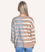 Stripe Dolman Color Block Sweater - Taupe/Grey