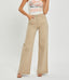 High Rise Tummy Control Wide Pants - Khaki