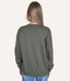 Embroidered Fleece Sweatshirt - Military Green