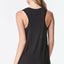 Tie Knot Front Racerback Tank Top - Black