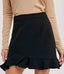 Lena Ruffle Hem Skirt - Black