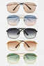 Metallic Frame Aviator Sunglasses