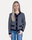 Tweed Sweater Cardigan - Navy
