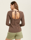 Reagan Ribbed Open Back Sweater