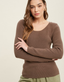 Reagan Ribbed Open Back Sweater