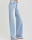 Kollyns Tummy Control High Rise Wide Cuffed Jeans