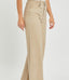 High Rise Tummy Control Wide Pants - Khaki