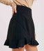Lena Ruffle Hem Skirt - Black