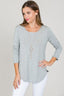 Modal Long Sleeve Round Neck Top - H. Grey