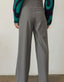 Suki Straight-leg Pleated Trouser - Cool Grey