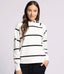 Turner Hoodie - Ivory Black Stripe