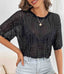 Sequin Sheer T - Shirt - Black