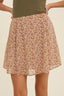 Paisley Floral Lined Mink Skirt - Apricot