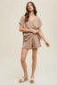 Ribbed Knit Shorts - Mocha