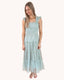 Polka Dot Chiffon Smocked Tiered Midi Dress