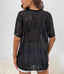 Sequin Sheer T - Shirt - Black