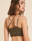 Doily Crochet Lace Bralette - Olive