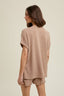 Ribbed Knit Shorts - Mocha