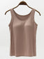 Full Size Wide Strap Modal Tank with Bra: Mocha