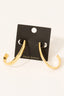 Wide Metallic Tear Shape Hoop Earrings