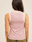 Round Neck Ribbed Striped Tank