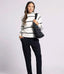 Turner Hoodie - Ivory Black Stripe