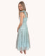 Polka Dot Chiffon Smocked Tiered Midi Dress