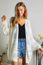 Lightweight Sweater Knit Cardigan: Ivory