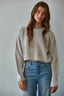 Denali Ribbed Pullover: Light Taupe