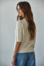 Bonjour Cable Knit Cardigan Top: Cream