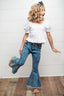 Faded Flare Denim Jean Pant