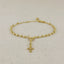 18k Gold Filled Beaded Rosary Bracelet