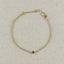 18k Gold Filled Dainty Bezel CZ Birthstone Bracelet