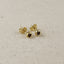 18K Gold Filled Dainty Bezel CZ Birthstone Stud Earrings