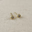18K Gold Filled Dainty Bezel CZ Birthstone Stud Earrings