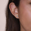 18K Gold Filled Dainty Bezel CZ Birthstone Stud Earrings