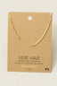 Gold Dipped Cz Chain Link Necklace: Gold