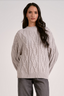 The Classic Cable Sweater: Light Grey