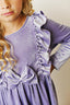 Velvet Lavender Bow Dress